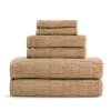 Liz Claiborne Signature Plush Textured Bath Towel In Sand
