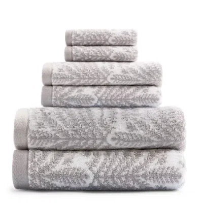 Liz Claiborne Signature Sprigs Plush Bath Towel In Multi
