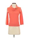Liz Claiborne Silk Pullover Sweater In Orange