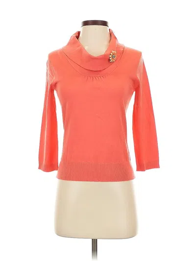 Liz Claiborne Silk Pullover Sweater In Orange