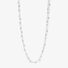 Liz Claiborne Silver-tone 3-strand Ball Layered Necklace In Metallic