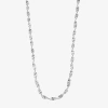 Liz Claiborne Silver-tone Textured Twist Necklace In Silver