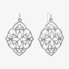 Liz Claiborne Silver Tone Womens Drop Earrings In Gray