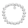 Liz Claiborne Silver Tone Womens Round Stretch Bracelet In Silver
