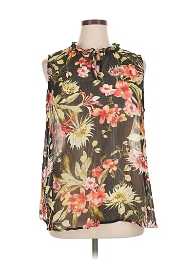 Pre-owned Liz Claiborne Sleeveless Blouse In Black