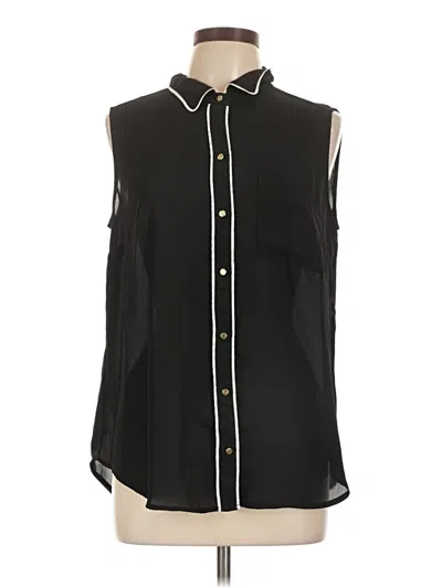 Pre-owned Liz Claiborne Sleeveless Blouse In Black