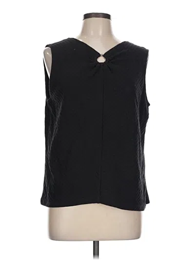 Pre-owned Liz Claiborne Sleeveless Blouse In Black