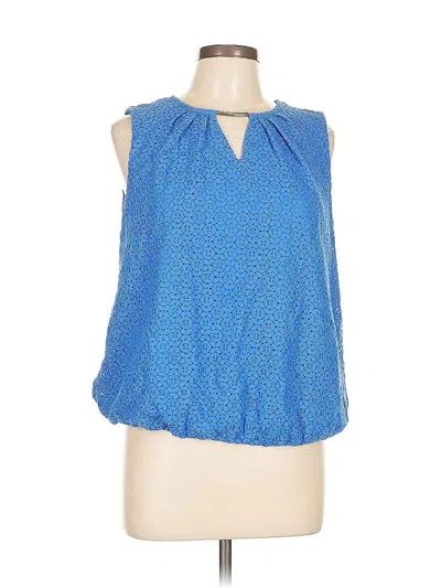 Pre-owned Liz Claiborne Sleeveless Blouse In Blue