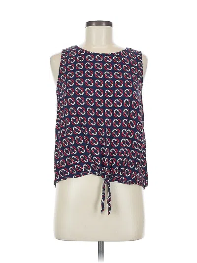 Pre-owned Liz Claiborne Sleeveless Blouse In Blue