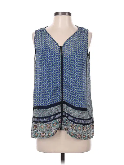 Pre-owned Liz Claiborne Sleeveless Blouse In Blue