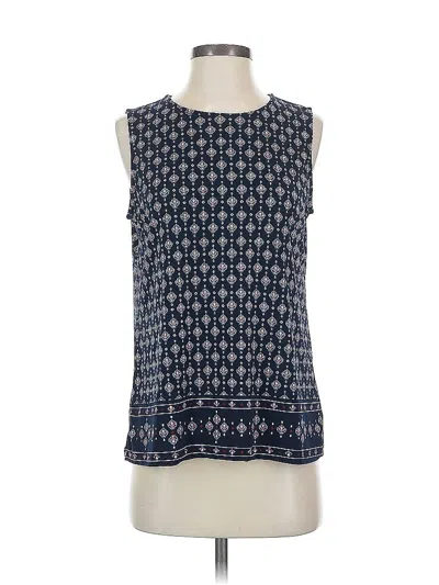 Pre-owned Liz Claiborne Sleeveless Blouse In Blue