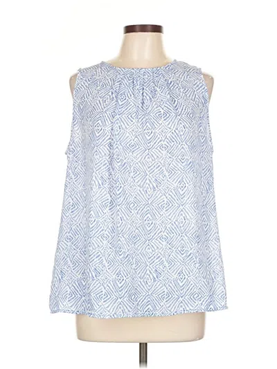 Pre-owned Liz Claiborne Sleeveless Blouse In Blue