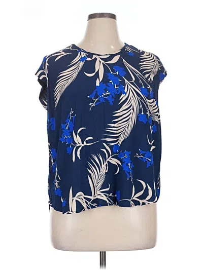 Pre-owned Liz Claiborne Sleeveless Blouse In Blue