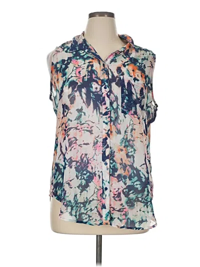Pre-owned Liz Claiborne Sleeveless Blouse In Blue