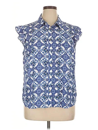 Liz Claiborne Sleeveless Blouse In Blue