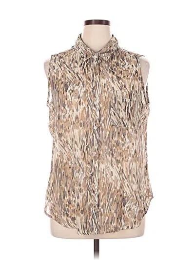 Pre-owned Liz Claiborne Sleeveless Blouse In Brown