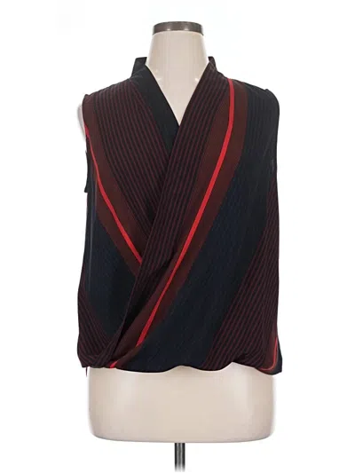 Pre-owned Liz Claiborne Sleeveless Blouse In Burgundy