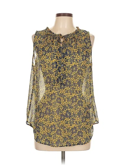 Pre-owned Liz Claiborne Sleeveless Blouse In Gold