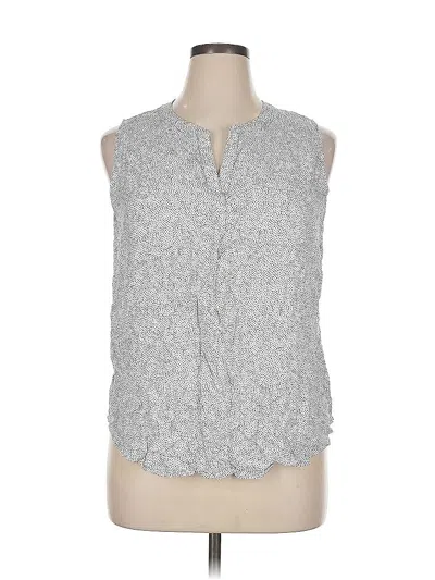 Pre-owned Liz Claiborne Sleeveless Blouse In Gray