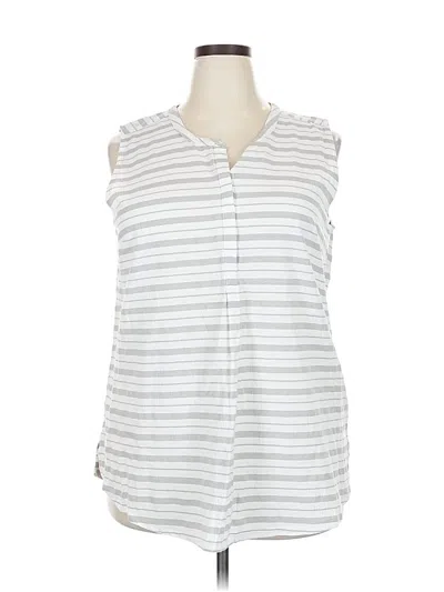Pre-owned Liz Claiborne Sleeveless Blouse In Gray