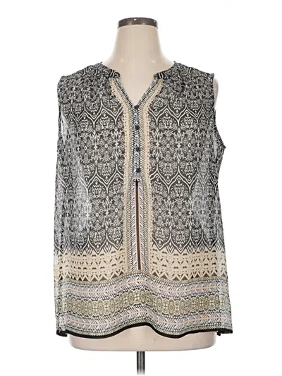 Pre-owned Liz Claiborne Sleeveless Blouse In Gray
