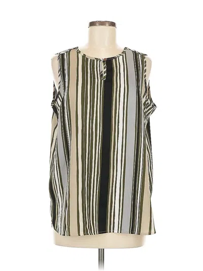Pre-owned Liz Claiborne Sleeveless Blouse In Green