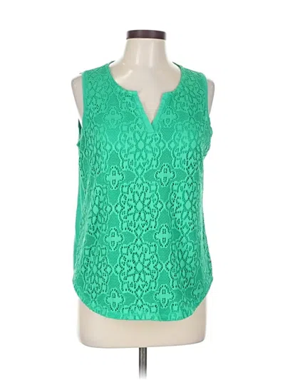 Pre-owned Liz Claiborne Sleeveless Blouse In Green