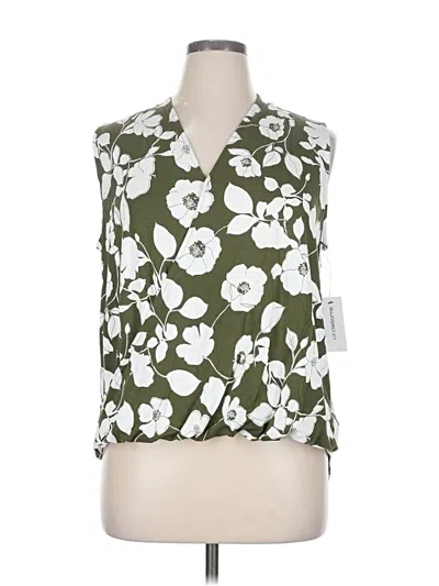 Liz Claiborne Sleeveless Blouse In Green