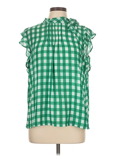 Pre-owned Liz Claiborne Sleeveless Blouse In Green