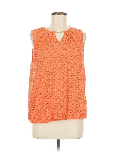 Pre-owned Liz Claiborne Sleeveless Blouse In Orange