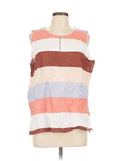 Pre-owned Liz Claiborne Sleeveless Blouse In Orange