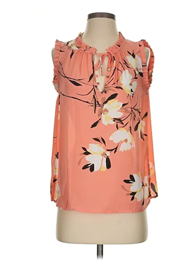 Pre-owned Liz Claiborne Sleeveless Blouse In Orange