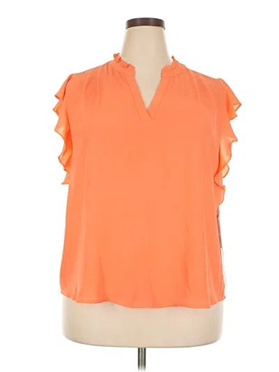 Liz Claiborne Sleeveless Blouse In Orange