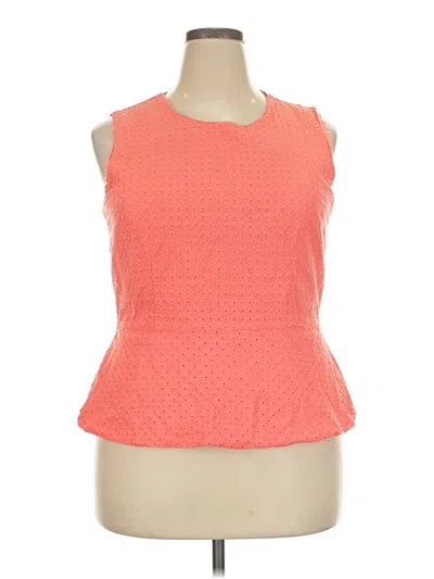 Pre-owned Liz Claiborne Sleeveless Blouse In Orange