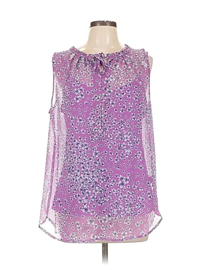 Pre-owned Liz Claiborne Sleeveless Blouse In Purple