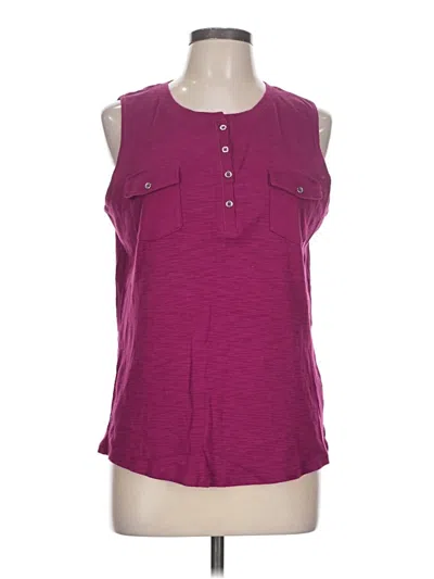 Pre-owned Liz Claiborne Sleeveless Blouse In Purple