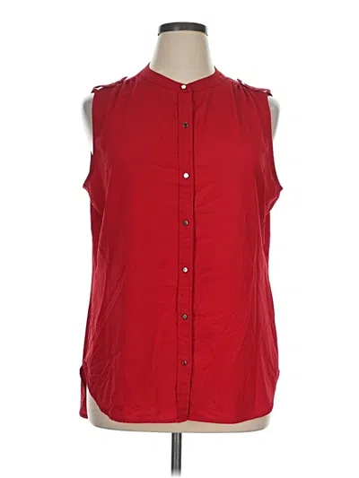 Pre-owned Liz Claiborne Sleeveless Blouse In Red
