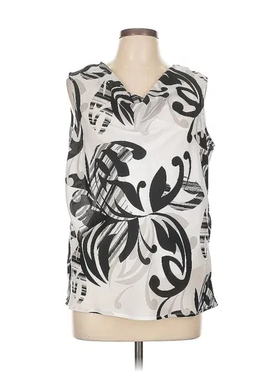 Pre-owned Liz Claiborne Sleeveless Blouse In Silver