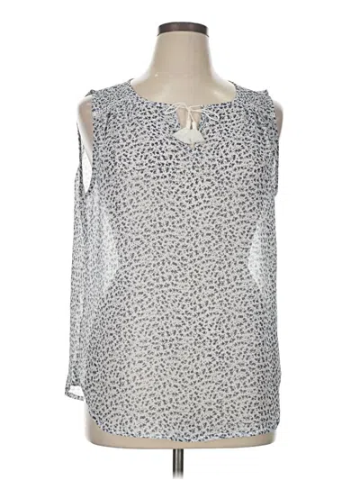 Pre-owned Liz Claiborne Sleeveless Blouse In Silver