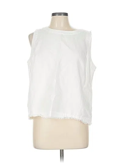 Pre-owned Liz Claiborne Sleeveless Blouse In White