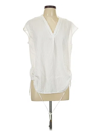 Pre-owned Liz Claiborne Sleeveless Blouse In White