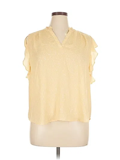 Pre-owned Liz Claiborne Sleeveless Blouse In Yellow