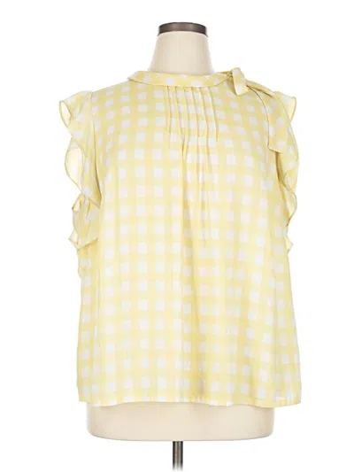 Pre-owned Liz Claiborne Sleeveless Blouse In Yellow