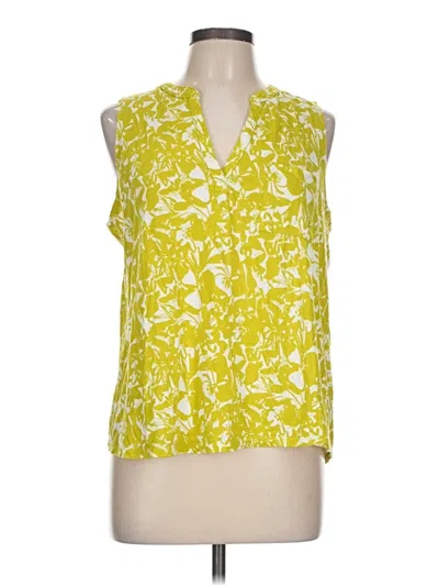 Pre-owned Liz Claiborne Sleeveless Blouse In Yellow