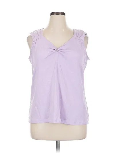 Pre-owned Liz Claiborne Sleeveless T-shirt In Purple