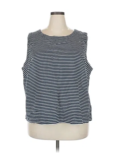 Pre-owned Liz Claiborne Sleeveless Top Black Boatneck Tops