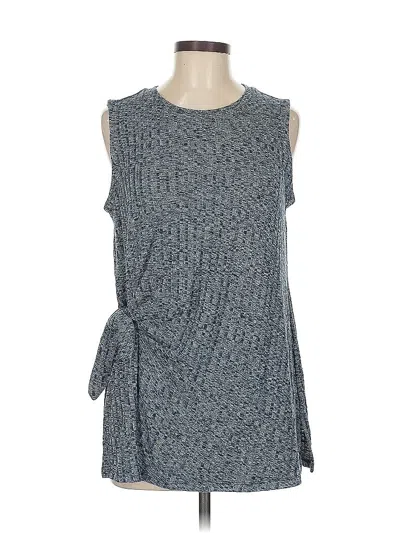 Pre-owned Liz Claiborne Sleeveless Top Gray Crew Neck Tops