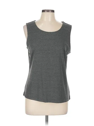 Pre-owned Liz Claiborne Sleeveless Top Gray Scoop Neck Tops