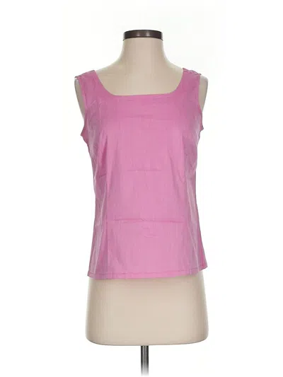 Pre-owned Liz Claiborne Sleeveless Top Pink Scoop Neck Tops