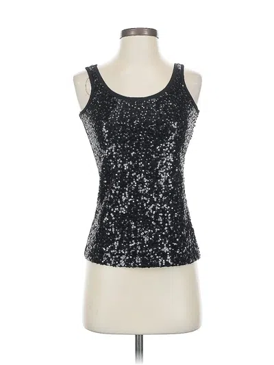 Pre-owned Liz Claiborne Sleeveless Top Silver Scoop Neck Tops